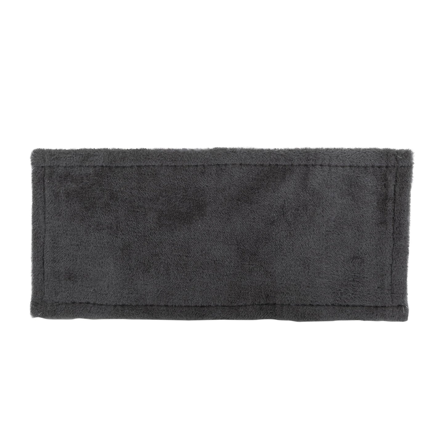 A flat view of the plush grey bridge pad from The Grove Set, showcasing its soft texture and clean stitched edges—designed to cradle cats gently as they cross or lounge above the ground.