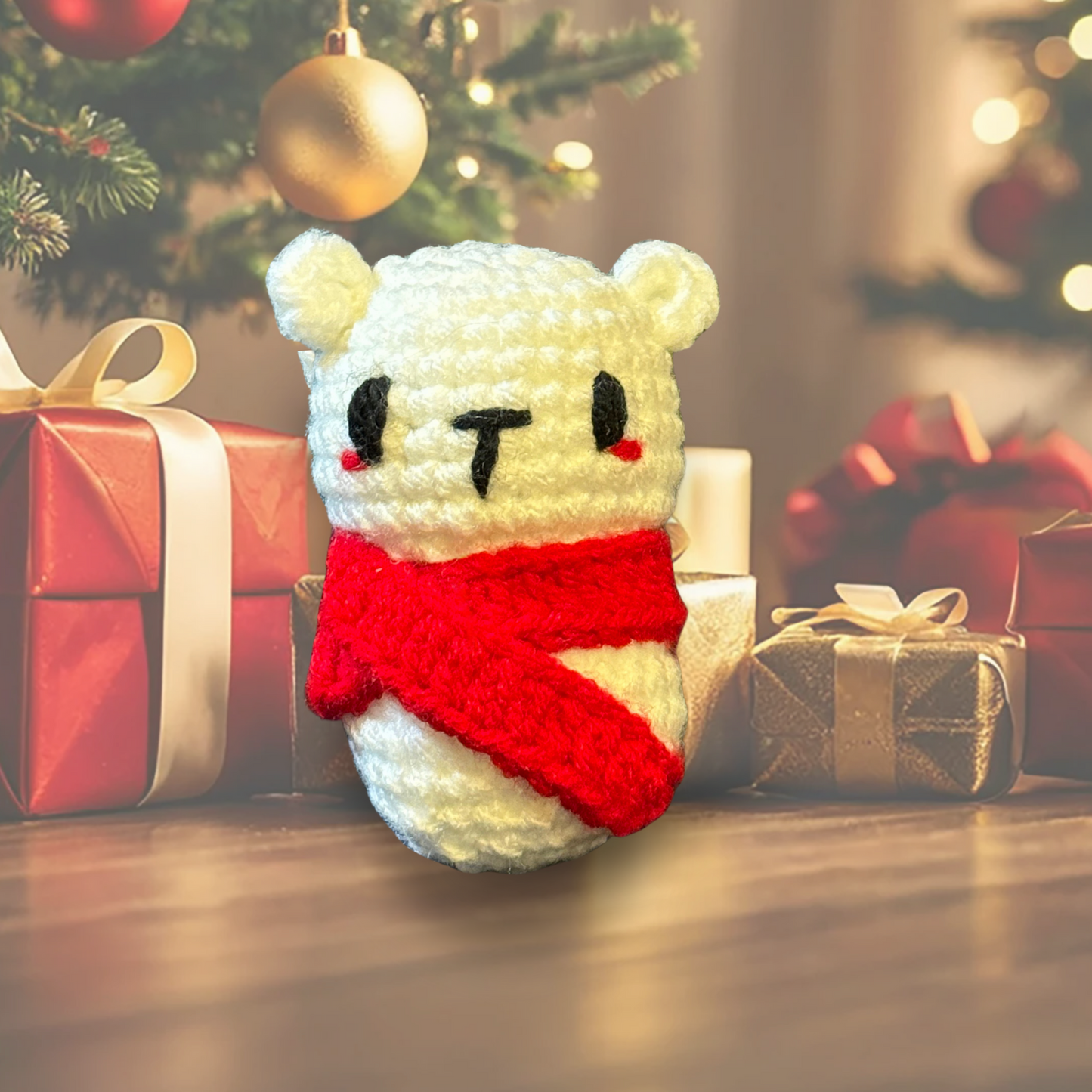 Wallace the polar bear | weighted cat toy