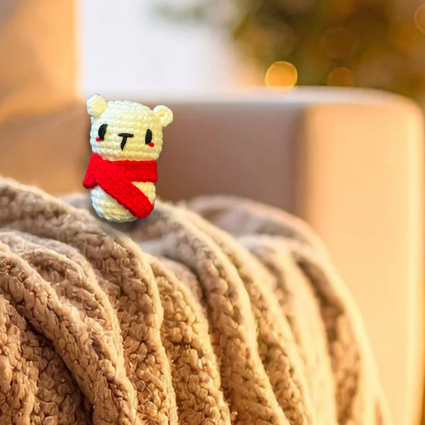 Wallace the polar bear | weighted cat toy