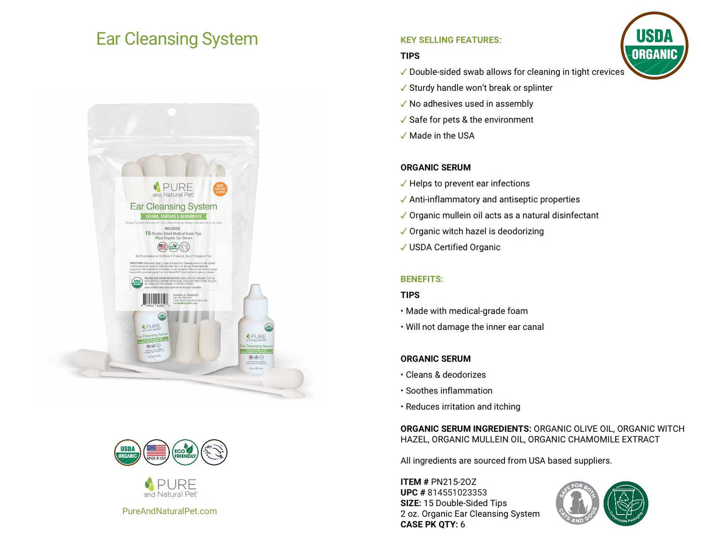 Ear Cleansing Systems for Cats