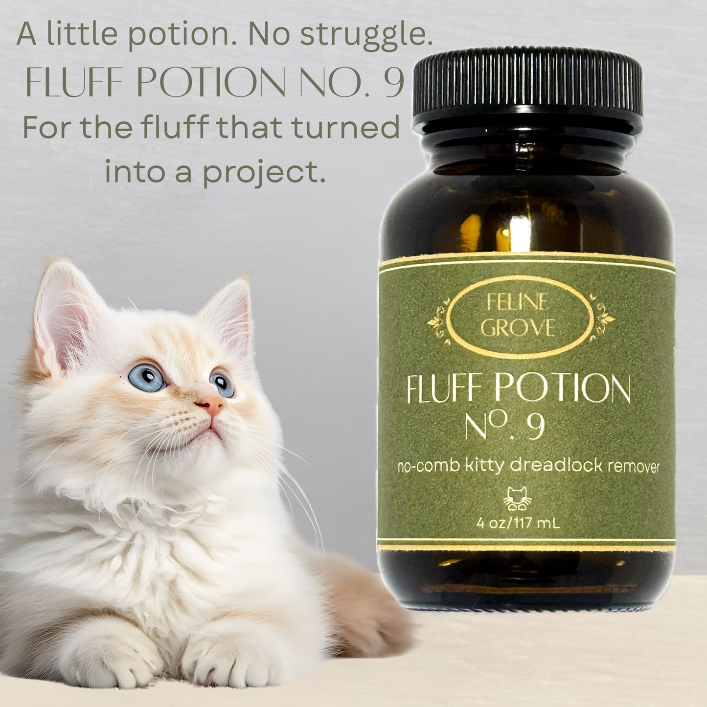 Fluff Potion No. 9 | Luxury No-Comb Cat Mat Remover
