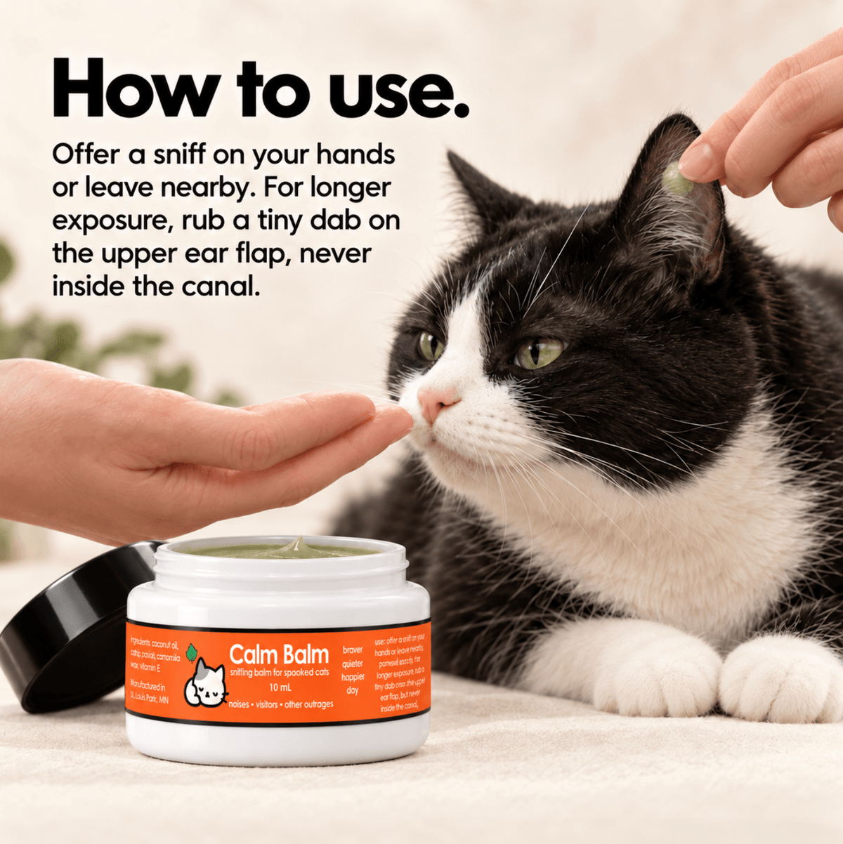 Cat Stress Relief Sniffing Balm - Calm Balm - Feline Grove 3