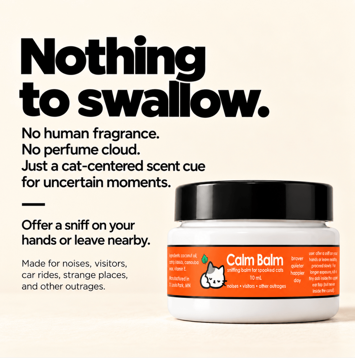 Cat Stress Relief Sniffing Balm - Calm Balm - Feline Grove 2
