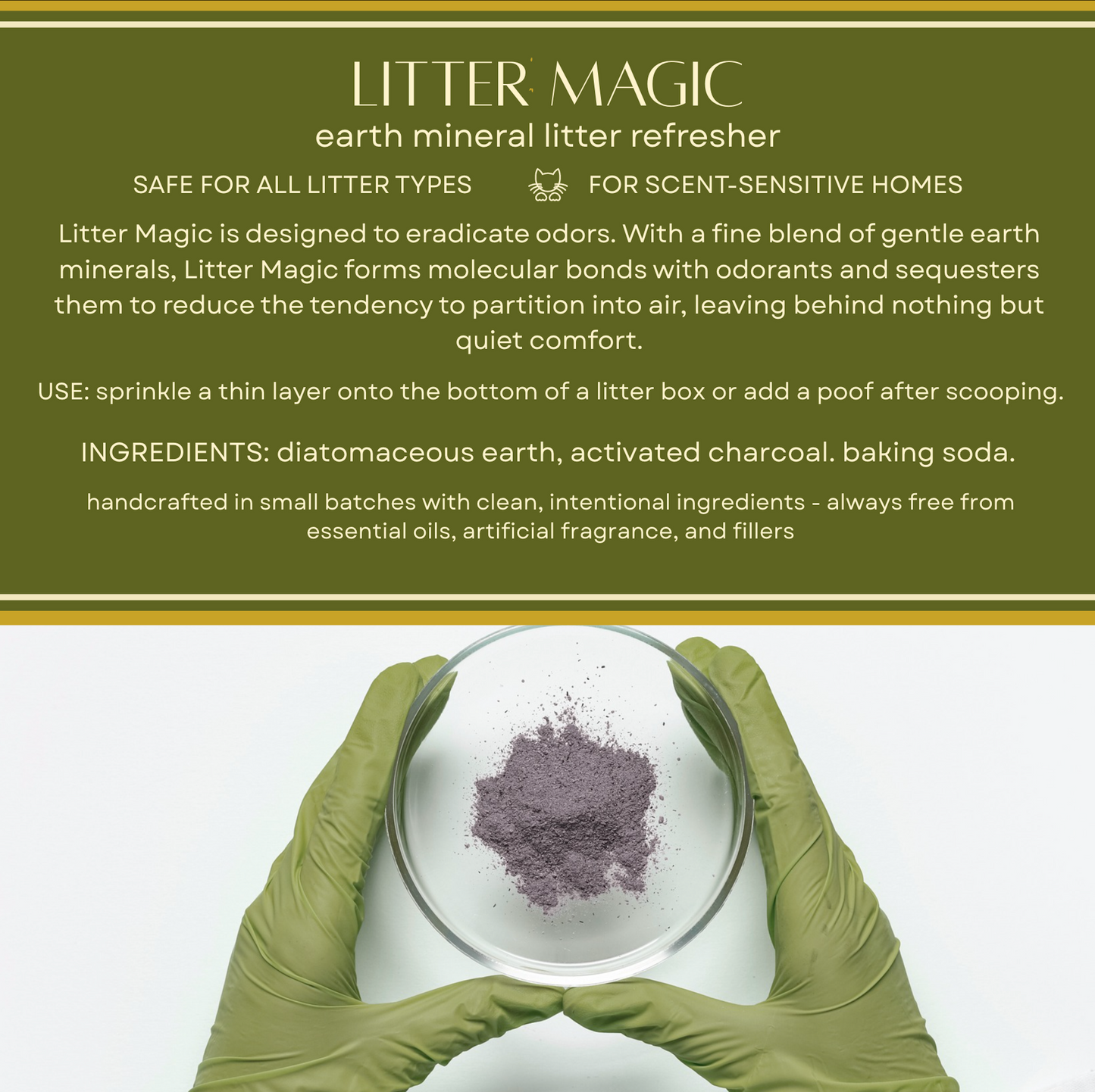 Litter Magic | Luxury Cat Litter Refreåsher with Natural Earth Minerals by Minou Le-Mew